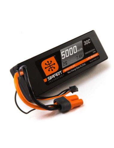 7.4V 5000mAh 2S 30C Smart Hardcase LiPo Battery: IC5