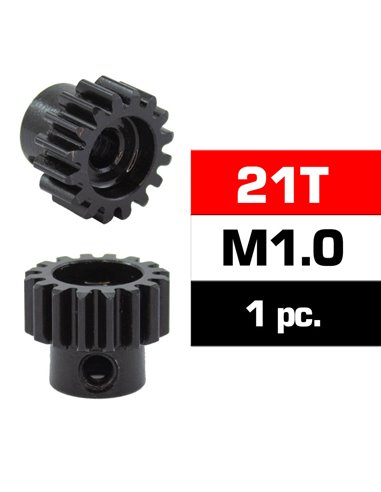 HSS STEEL M1.0 PINION GEAR 21T W/5.0mm BORE