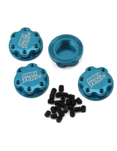 ProTek RC 17mm Captured & Knurled Magnetic Wheel Nuts (4) (Blue)