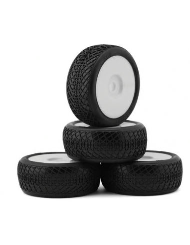 TZO Tires 101 1/8 Buggy Non-Glued Tire Set (White) (4) (Medium)