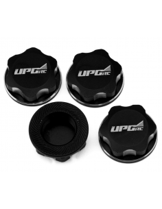 UpGrade RC Aluminum 17mm Serrated Wheel Nuts (4) (Black)...