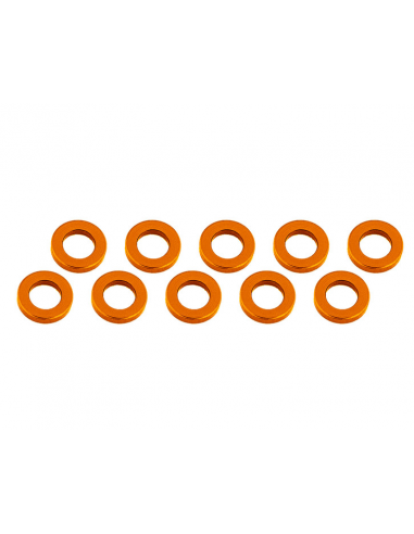 ARANDELAS ALUMINIO (3x6x1mm) NARANJA (10u.)