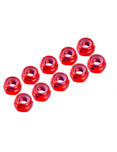 AUTOBLOCANTE ALU. M3 ROJO (10u.)