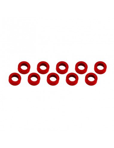 ARANDELAS ALUMINIO - 3x6x2mm - ROJA - 10u.