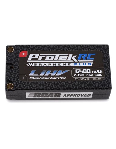 ProTek RC 2S 130C Low IR Si-Graphene + HV Shorty LiPo Battery (7.6V/6400mAh)